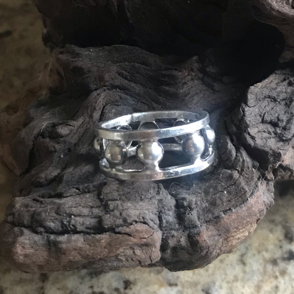 Vintage Sterling Silver Open Band Ring